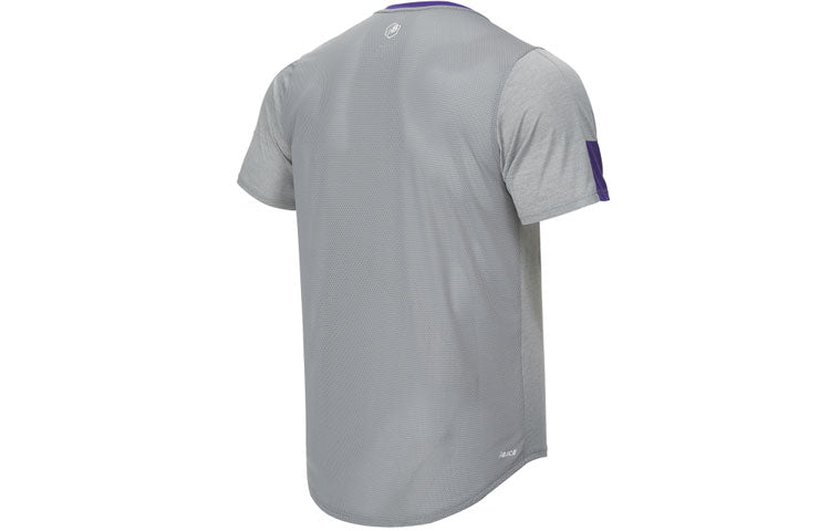 New Balance Men's New Balance Contrasting Colors Logo Athleisure Casual Sports Round Neck Short Sleeve Gray T-Shirt AMT11241-DV