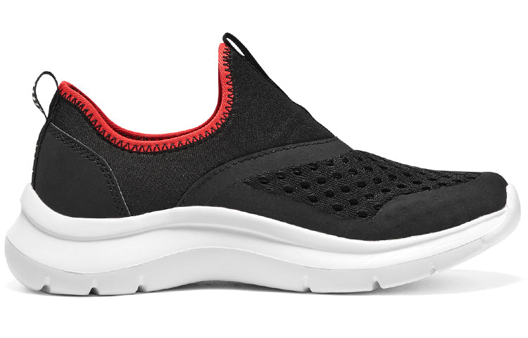 (GS) Skechers Comfy Slip On Shoes 'Black Red' 405260L-BKRD