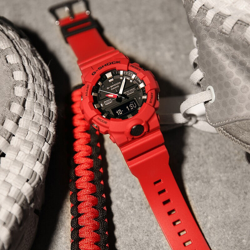 CASIO G-Shock Analog-Digital 'Red' GA-800-4A
