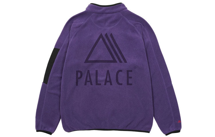 PALACE 1/4 Zip Half Zipper Alphabet Logo Round Neck Jacket Unisex Purple P20PTF002