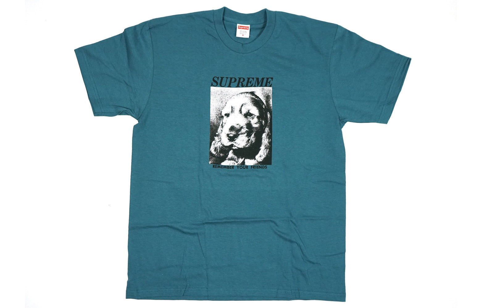 Supreme FW18 Remember Tee Slate Puppy Sketch Printing Short Sleeve SUP-FW18-451