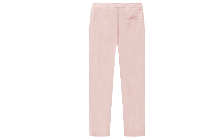 FILA Embroidered Logo Woven Casual Pants White Pink F11M038816F-PK