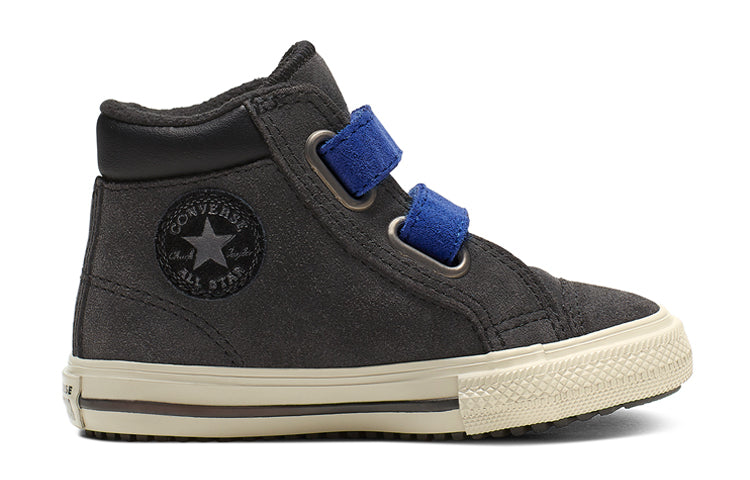 Converse Kids' Chuck Taylor All Star Hook And Loop Pc Boot High Top Black/Blue 765165C