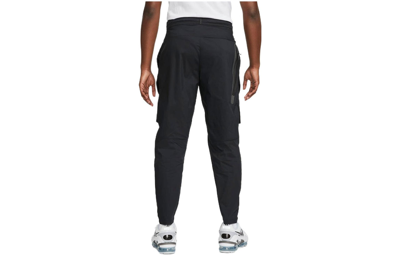 Nike Techpack Solid Color Breathable Woven Athleisure Casual Sports Pants Black DD6571-010