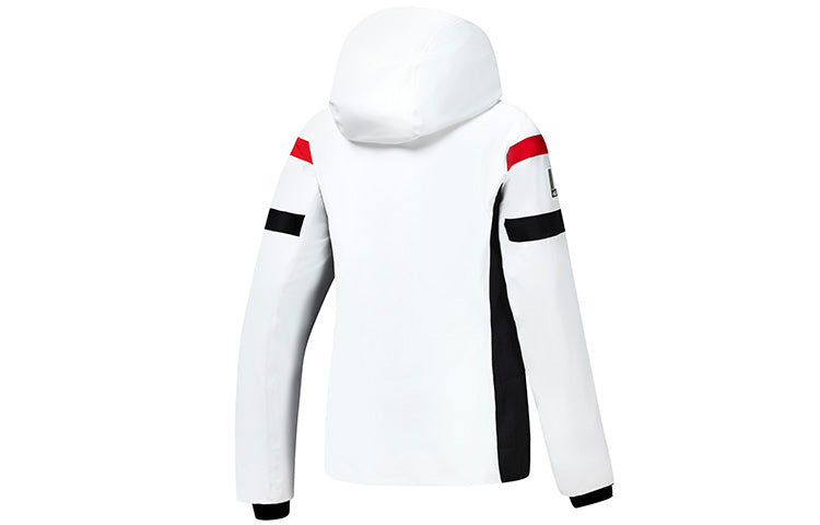 (WMNS) FILA Athletics Logo Jacket 'White Black' A11W246903F-WT