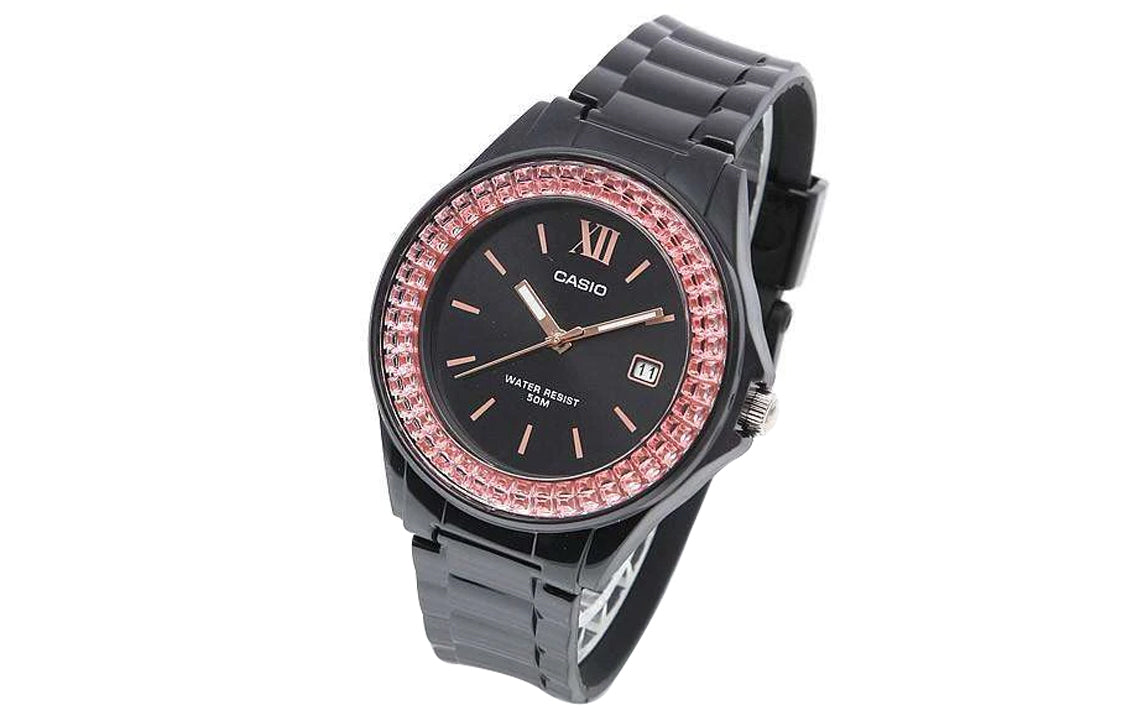 CASIO STANDARD Retro Minimalistic Orange Pink Black Orange Watch Black Orange Black Analog LX-500H-1E