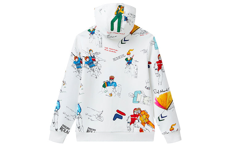 FILA Athleisure Casual Sports Printing Graffiti Knit White F11M118220F-ZA