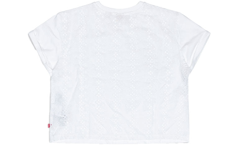 Levis Solid Color Round Neck Short Sleeve White 85783-0000