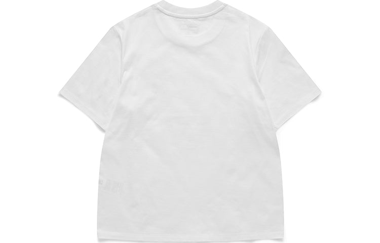 FILA FUSION Funny Printing Loose Sports Knit Short Sleeve White T11W125111F-WT