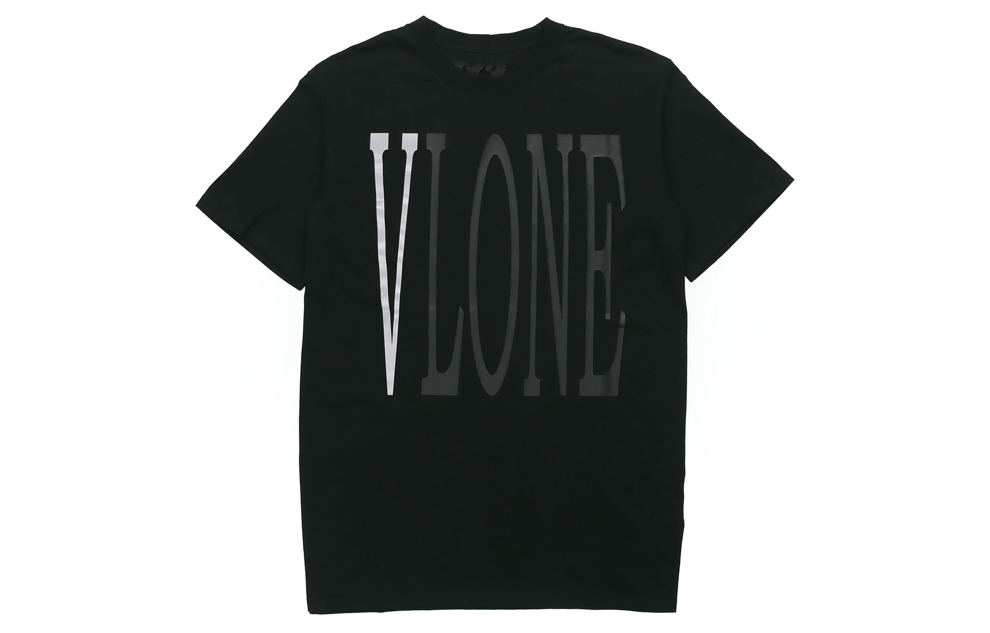 VLONE 3M Reflective Large Logo Short Sleeve Couple Style Black Gray VLTE17SS007