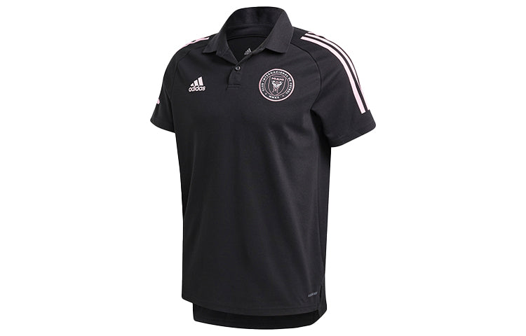 adidas Soccer/Football Sports Training Fan Edition Inter Milan Short Sleeve Polo Shirt Black FI1720