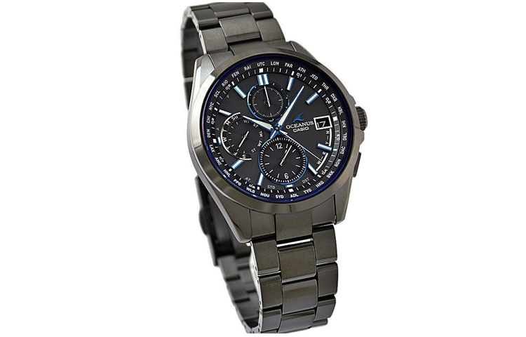 Casio Analog Watch 'Black Royal Blue' OCW-T2600B-1AJF