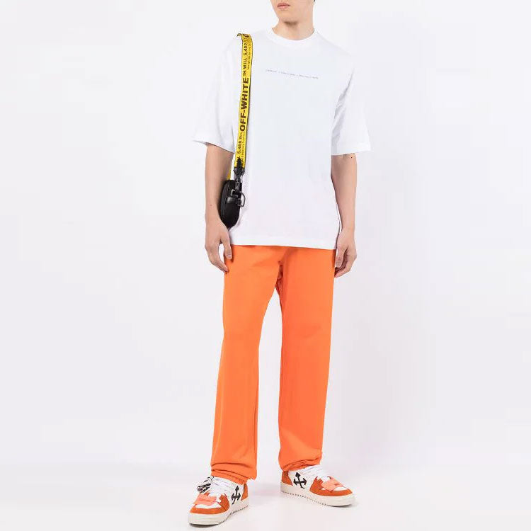Off-White Logo Alphabet Printing Short Sleeve White OMAA119F21JER0070110