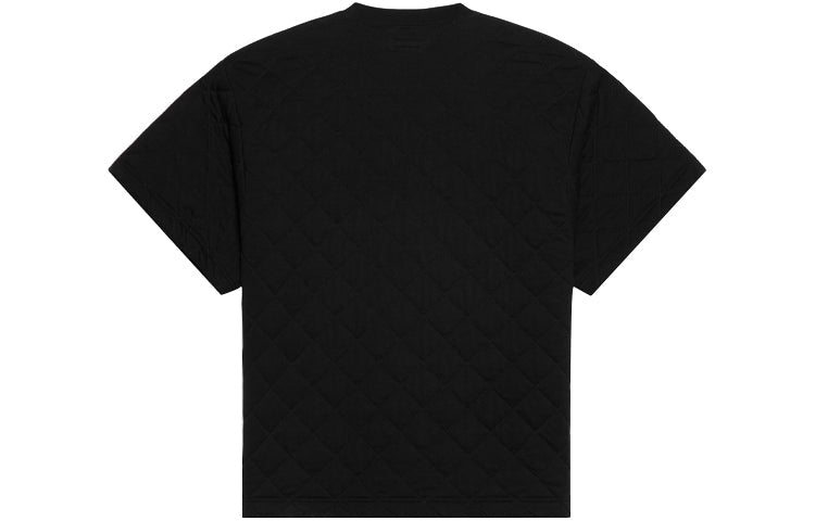 Men's Balenciaga SS21 Logo Printing Loose Round Neck Short Sleeve Black 641675TKV711069