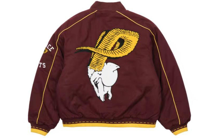Palace SS22 Varsity Jacket 'Burgundy' P22JK108