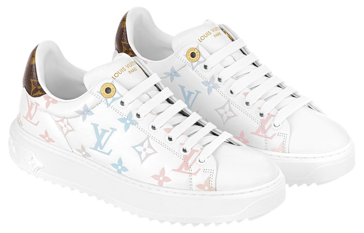 (WMNS) LOUIS VUITTON Time Out Sneakers 'White with Dreamy Monogram' 1ABZMF