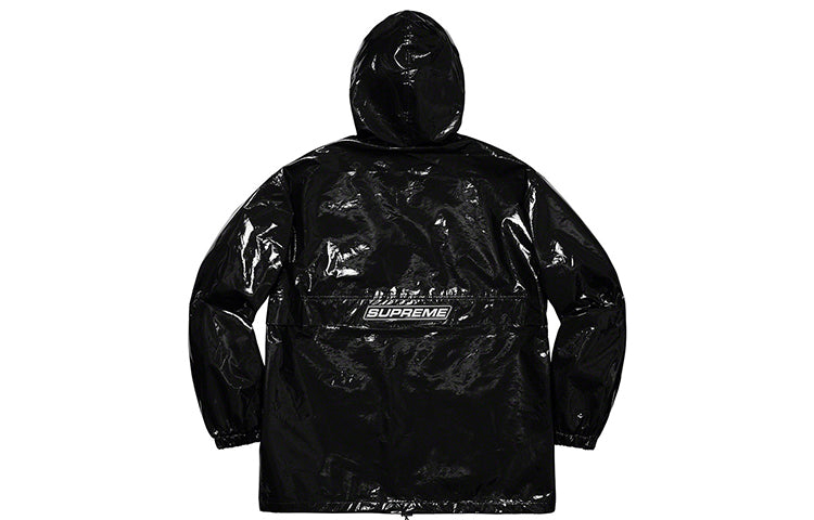 Supreme SS19 Crinkle Anorak waterproof 3M Reflective Interchange Jacket Unisex Black SUP-SS19-10191