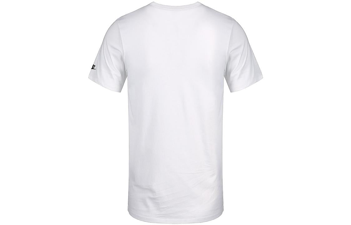 Men's Nike Solid Color Brand logo Printing Cotton Round Neck Short Sleeve White T-Shirt AQ5189-100
