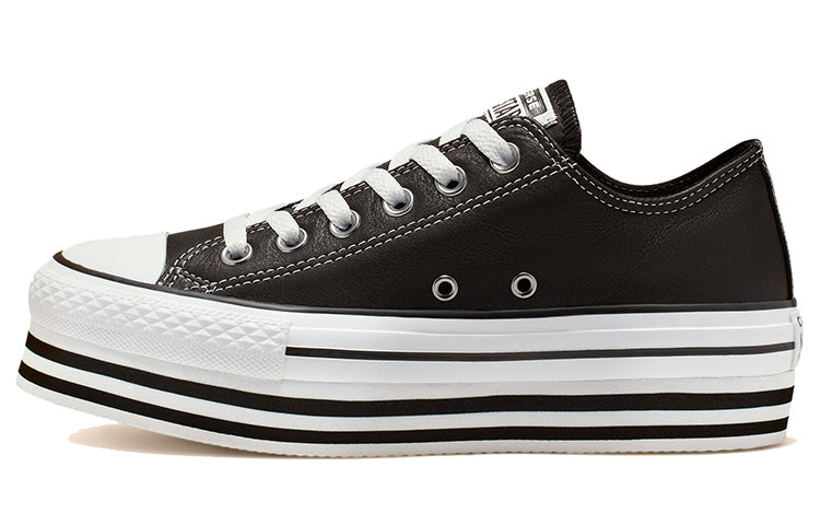 (WMNS) Converse Chuck Taylor All Star Platform Low Top Black White Sponge Cake Sole 'Black White' 565828C