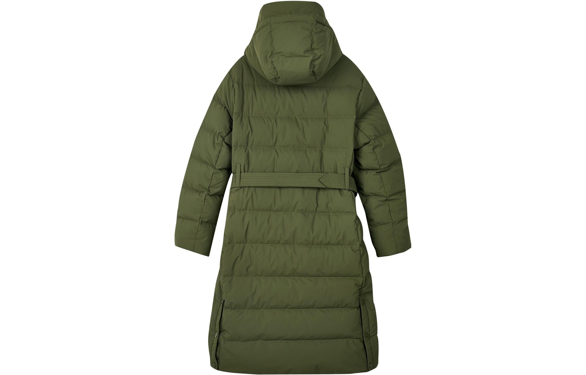(WMNS) Skechers Bob's Series Casual Hooded Long Woven Down Jacket 'Green' L423W061-0067