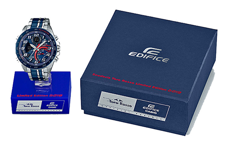 Casio Edifice Waterproof Analog-Digital Watch 'Silver Crystal Blue' ECB-900TR-2ADR