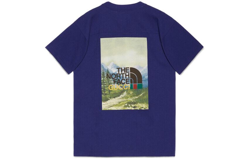 Gucci x The North Face FW21 T-Shirt 'Blue' 671443-XJDRB-4409