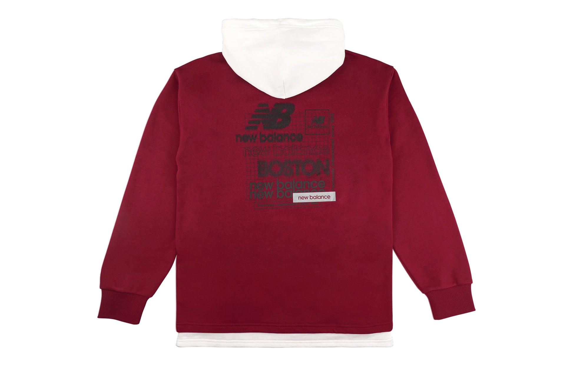New Balance Splicing hooded Knit Pullover Casual Sports Couple Style Red NCA33031-BUR