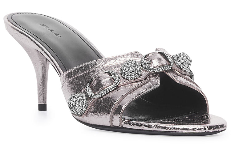 (WMNS) Balenciaga Cagole 70 Sandals 'Silver' 694347WBDK28081