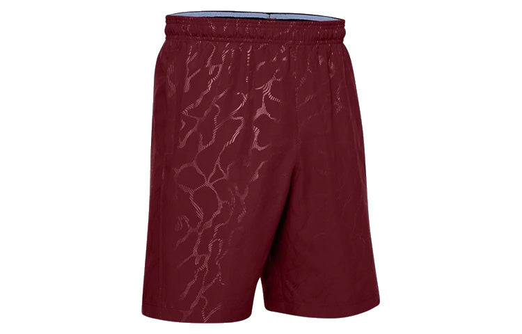 Under Armour Woven Graphic Emboss Training Shorts 'Burgundy' 1351670-615
