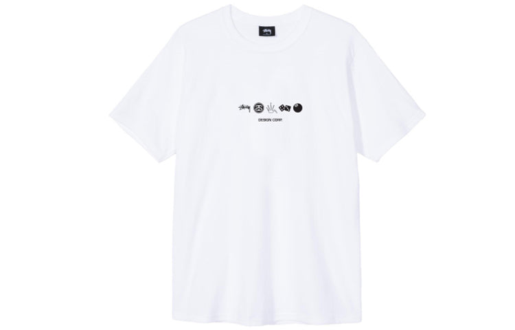 Men's Stussy Golbal Pattern Design Short Sleeve 1904506