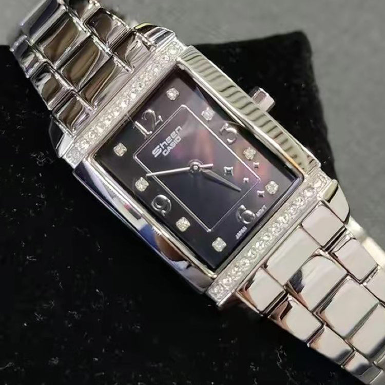 CASIO SHEEN Waterproof Silver/ Black Analog SHN-4016D-1A