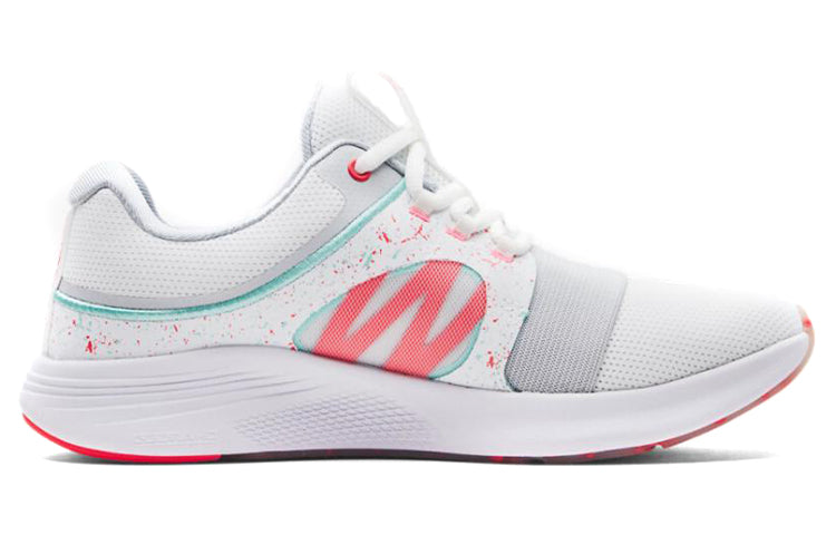 (WMNS) Under Armour Charged Breathe Bliss PS Running Shoes White/Pink 3024168-101