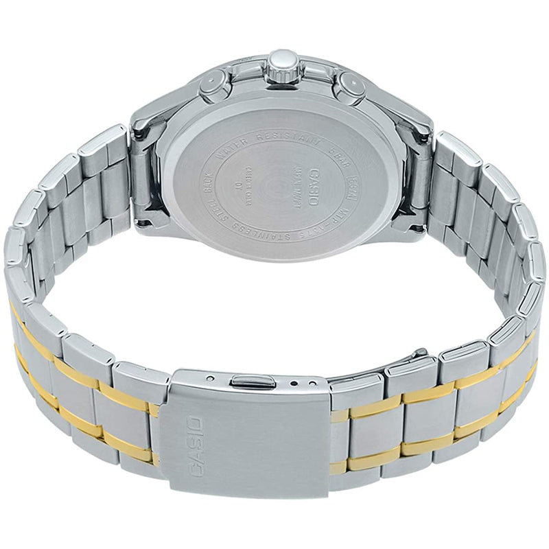 CASIO Waterproof Stainless Steel Strap Quartz Mens Silver Analog MTP-1375SG-9AVDF