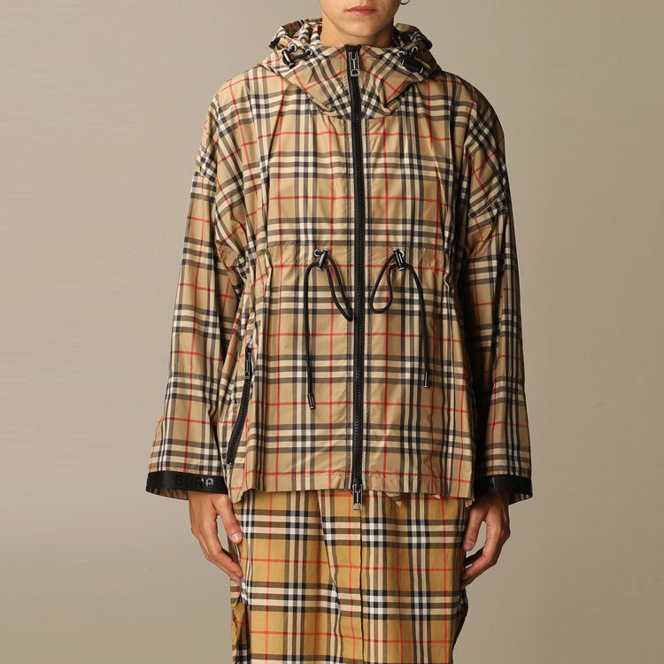 Burberry Check Coat Female Cream-coloured 8032210