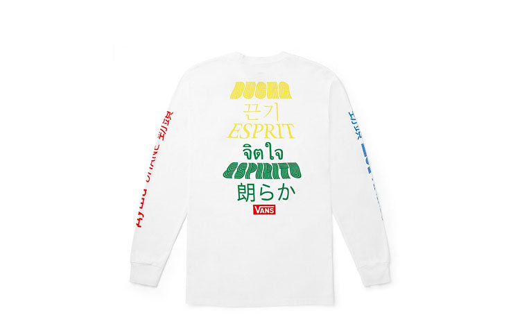 Vans Athleisure Casual Sports Long Sleeves Couple Style White VN0A4MRXWHT