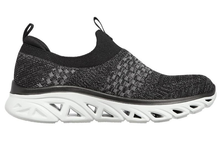 (WMNS) Skechers Glide Step Slip-on Shoes Black 149328-BKCC