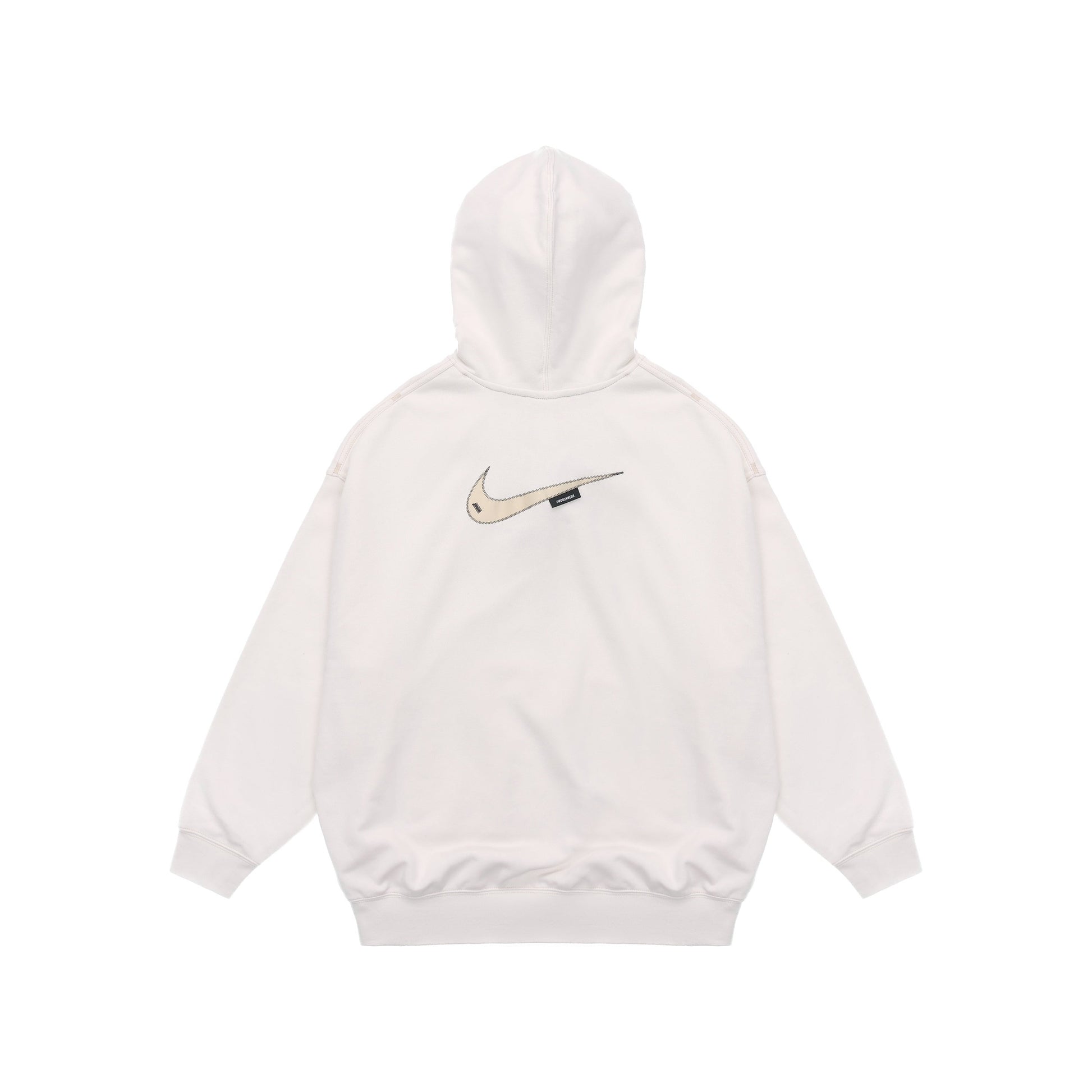 (WMNS) Nike Embroidered Logo Loose Hoodie Autumn White DM6202-030