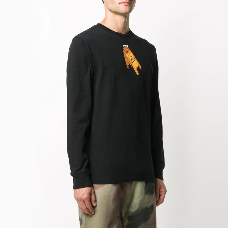 Off-White Skeleton Printing Long Sleeves Black OMAB001F20FAB0011010