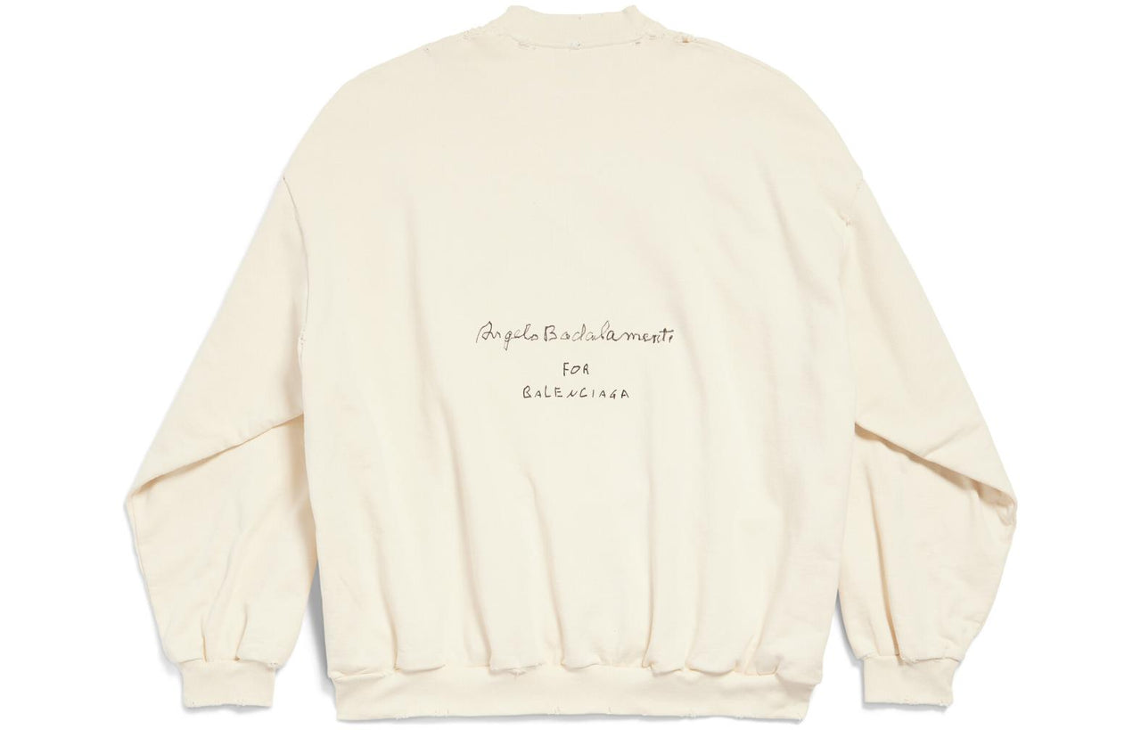 Balenciaga SS24 Logo with Sheet Music Sweater 'Beige' 699212TMVO69069