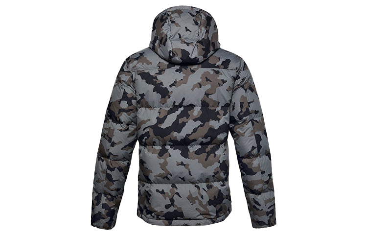 Under Armour Sportstyle Fleece Down Jacket 'Black Grey' 1355853-002