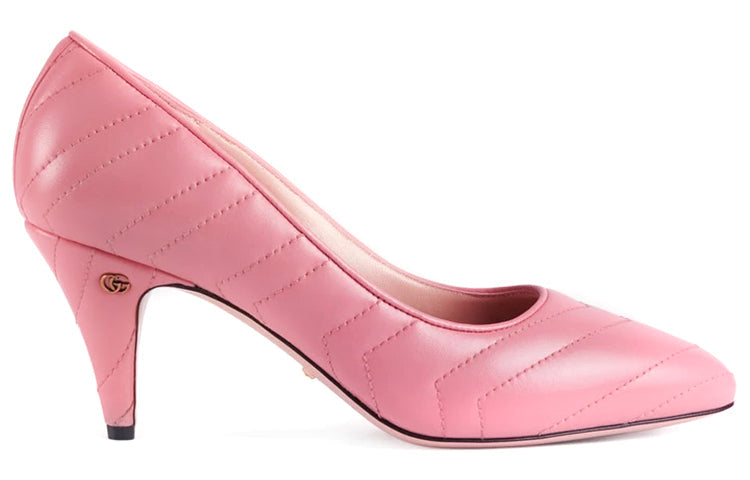 (WMNS) Gucci Nappa Matelasse Marmont Mid Heel Pumps 'Wild Rose' 658673-BKO00-5815