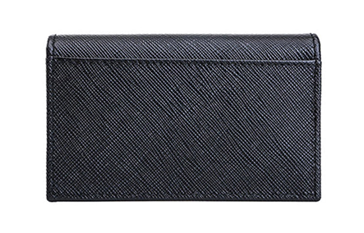 PRADA SS26 Saffiano Leather Flap Card Case 'Black' 2MC122-QME-F0002