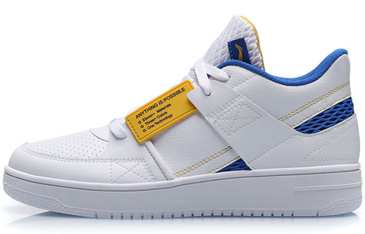 Li-Ning Classic Skateboarding Low 'White Blue Yellow' AGBP061-2