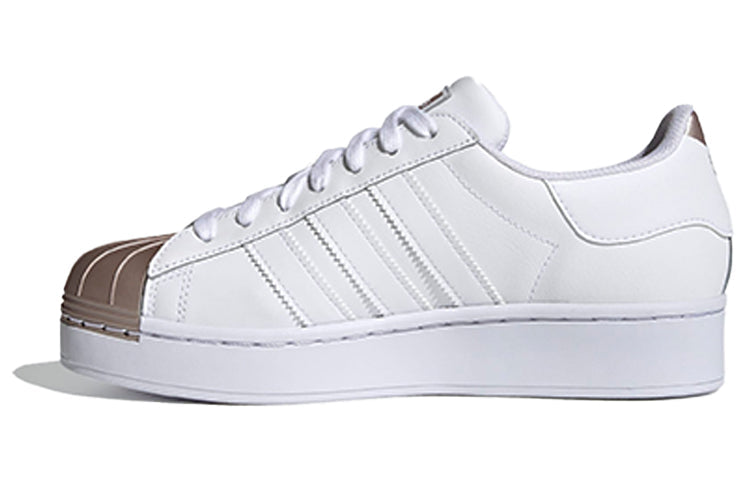 (WMNS) adidas originals Superstar Bold MT Shoes White/Brown G58918