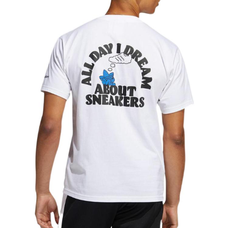 adidas originals All Day I Dream About Sneakers T-Shirt 'White Black' H16232