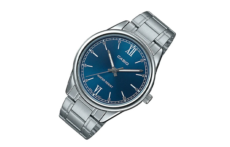 Casio Dress Classic Fashion Analog Watch 'Blue Silver Steel' MTP-V005D-2B2