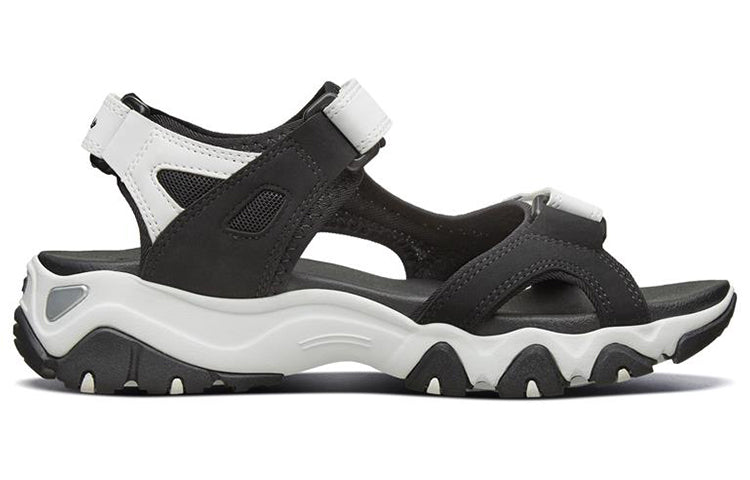 (WMNS) Skechers D Lites 2.0 Sandals 'Black White' 32999-BKW