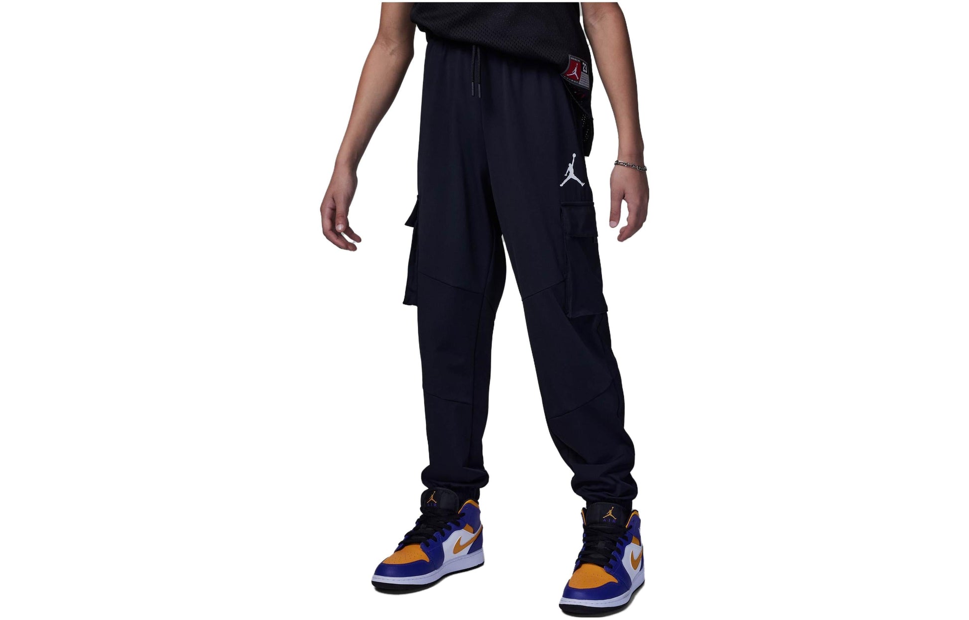 (GS) Air Jordan Cargo Pants 'Black' FQ0656-010