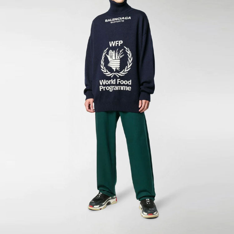 Balenciaga x World Food Programme Jumper 'Navy White' 542703T15074177