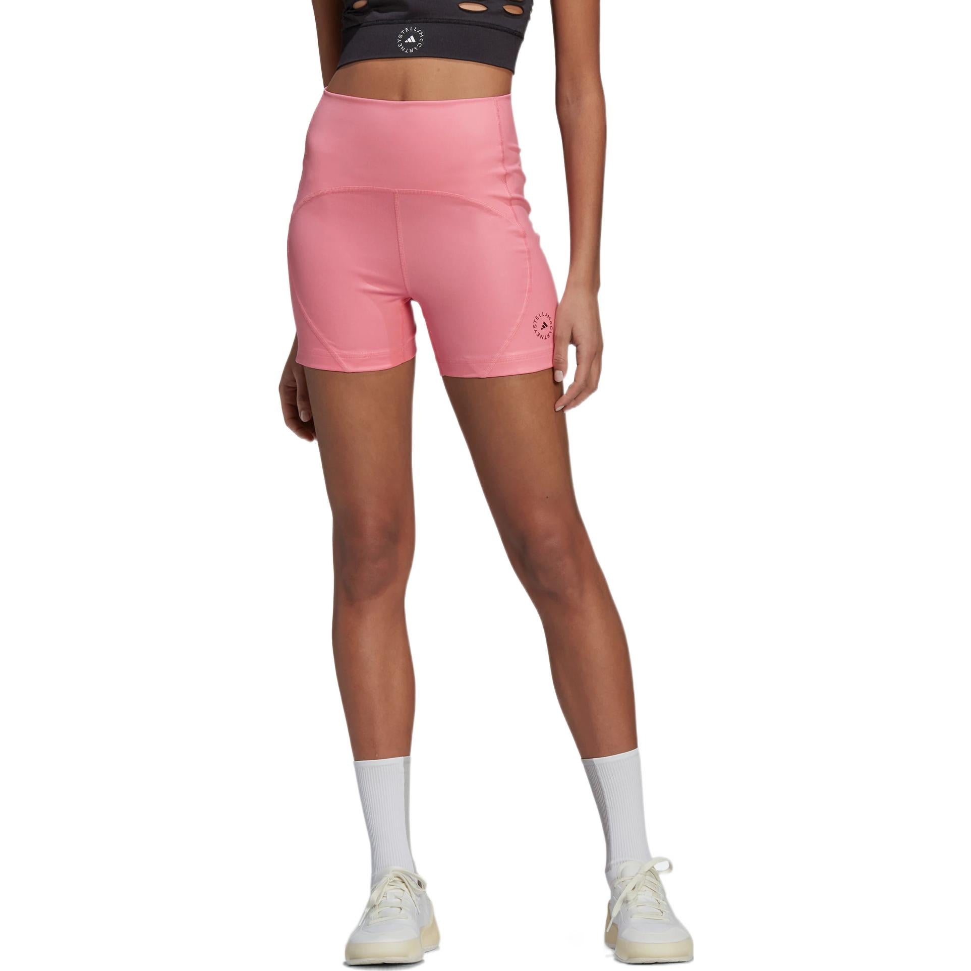 (WMNS) adidas by Stella McCartney TrueStrength Yoga Short Legging Asia Sizing 'Pink' HB6061
